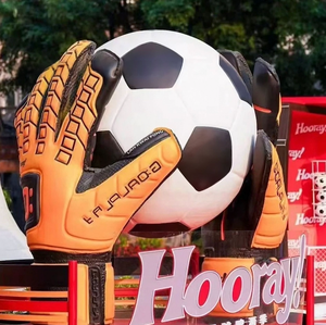 Escultura de Balón de <span class=keywords><strong>Fútbol</strong></span> de FRP de Alta Calidad para Exteriores, Estatua Gigante de Fibra de Vidrio para Plaza de la Ciudad - Product Image 3