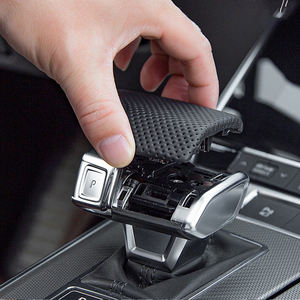 Perforated Leather Gear Shift Knob Cover Gear Shift Frame Cover Shift <strong>Boot</strong> for All Audi Models <strong>Car</strong> Interior Accessories - Product Image 6