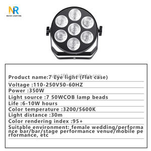 Blanc chaud et froid 7*50W COB LED Par Light Aluminium Flat 7 Eyes <span class=keywords><strong>Peaky</strong></span> <span class=keywords><strong>Blinders</strong></span> Audience Flat Cob Par Light Type Follow Spot Lights - Product Image 2