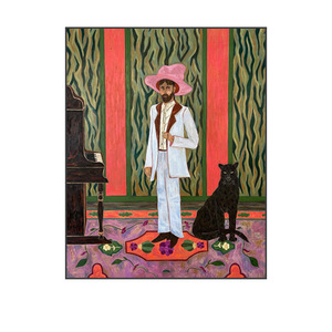 Nicho americano barroco <span class=keywords><strong>neoclásico</strong></span> Ins sala de estar pintura decorativa <span class=keywords><strong>arte</strong></span> Retro con sombrero Rosa lienzo pintura colgante - Product Image 6