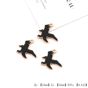 Colgante de aleación con temática de pájaro negro, accesorios de joyería DIY de aleación de zinc, dije unisex para collar, llavero, adorno - Product Image 4