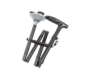 Canne de marche au design innovant avec lumière LED, <span class=keywords><strong>portable</strong></span>, hauteur réglable, ultra-légère, pliable pour les seniors, en aluminium durable - Product Image 2