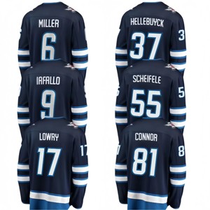 Camisetas de hockey de Winnipeg Connor 81 Scheifele 55 Pionk 4 para hombre, auténticas y cosidas - Product Image 1