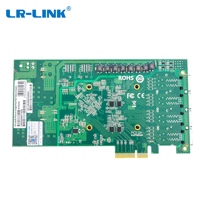 LRLINK PCle x4 восьмипортовый 802.3at PoE + Gigabit рамка видения Grabber карта 8 * RJ45 10/100/1000 Мбит/с сетевые адаптеры база Intel I350