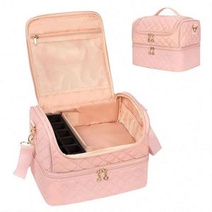 Échantillon Gratuit : Trousse de Rangement Portable pour Maquillage, Kit de Voyage pour Technicien(ne) Ongulaire, Outils de Manucure, Organisateur de Vernis à Ongles - Product Image 3