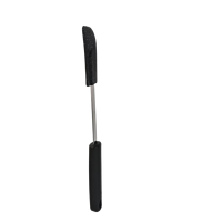 Ustensiles de cuisine noirs écologiques de haute qualité, manche en acier inoxydable, durables, antidérapants, légers, compatibles lave-vaisselle, en silicone
