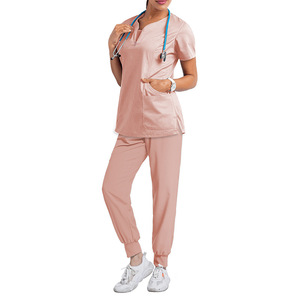 Conjuntos de Uniformes para Salón de Belleza, Elegantes y Elásticos, en Oferta, con Múltiples Bolsillos para Uñas y Ropa de Trabajo de Salón - Product Image 3