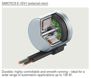 Motor de imanes permanentes (PMSM) SIMOTICS E sin escobillas (BLDC) con controlador, convertidor y caja de cambios opcionalmente 1EE1 1EV1 Sistema modular W - Product Image 6