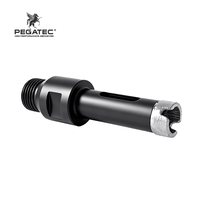Foret diamanté PEGATEC M14 60mm, à grain brasé épaissi pour le perçage à sec du granit, du marbre, de la céramique et du béton, pour meuleuse d'angle
