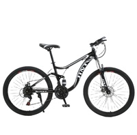 Vélo de montagne YUXIAO BIC-045, cadre en acier carbone, suspension avant, freins à disque doubles, Soft-Tail, 24/26 pouces, 1 vitesse, confortable