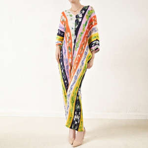 <span class=keywords><strong>Robe</strong></span> maxi bohème <span class=keywords><strong>de</strong></span> haute qualité, manches amples, <span class=keywords><strong>robe</strong></span> décontractée pour femmes, <span class=keywords><strong>robe</strong></span> plissée Miyake, grande <span class=keywords><strong>taille</strong></span> - Product Image 1