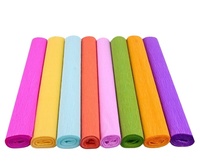 Kertas Krep Seni Kerajinan Kompatibel Cetak Digital 50cm*2.5m Per Gulung DIY Warna-warni Lentur