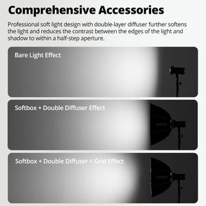 Ambitful Q7 Series 55/65/90/120cm Octogone à dégagement rapide/Rectangle Softbox Bowens Mount pour <span class=keywords><strong>l</strong></span>'extérieur Studio Photography Side Wing - Product Image 4