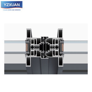 Porte coulissante panoramique à 6 rails à cadre ultra-fin, porte de <span class=keywords><strong>terrasse</strong></span> double vitrage trempé, isolation thermique et acoustique - Product Image 5