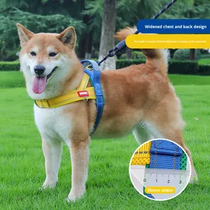 Correa para Perro Bailu 2025, Arnés de Silla de Montar para Mascotas, Anti-Impactos, de Nailon Acolchado, con Botones, Cintas Sólidas, para Shiba Inu, Bichón, Cachorros, para Exteriores - Product Image 4