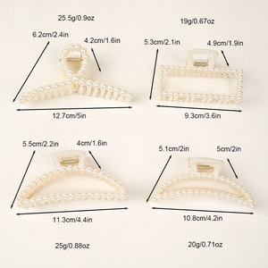Pinces <span class=keywords><strong>à</strong></span> cheveux en perles de grande taille de qualité supérieure avec une prise ferme, conçues pour les chignons et les queues de cheval <span class=keywords><strong>à</strong></span> l'arrière de la tête, élégantes pour tous les jours pour les femmes - Product Image 5