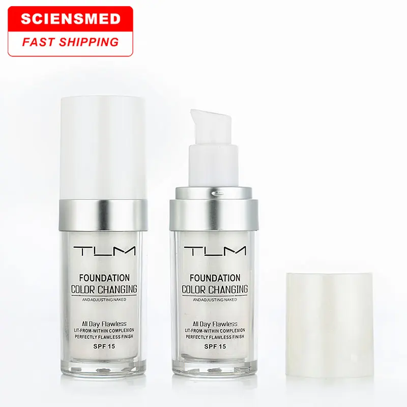 Tlm Face Base Make-Up Spf Custom Make-Up Magische Kleurverandering Foundation Cosmetica Crème Kleurveranderende Foundation Vloeistof