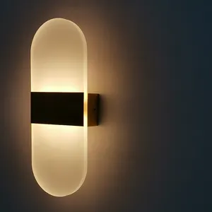 Lâmpadas led de 6w para parede, luz rgb com serviço de bom/parada, marcação personalizada, produtos de lâmpada acrílica