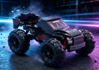 Model Truk Monster Off Road Kustom dari Blok Bangunan dengan Cetakan Bodi MOC, Set Bata, MOQ Rendah, Suvenir untuk Penggemar Balap, Waktu Pengiriman Cepat