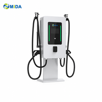 Chargeur mural double pistolet pour véhicules électriques DC 30KW 60KW 80KW CHAdeMO CCS1 CCS2 GB T AC380V pour parking