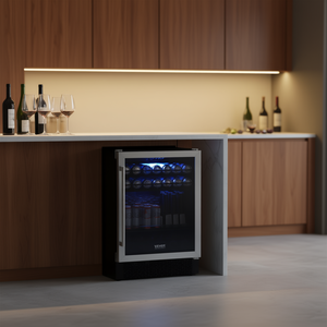 Réfrigérateur à boissons Vevor 24 pouces encastrable, capacité de 154 canettes, refroidisseur à compresseur monozone avec étagères réglables - Product Image 2