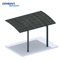 Abri de voiture double robuste de haute qualité pour deux voitures Garage Pergola en aluminium Abri de stationnement pour voiture
