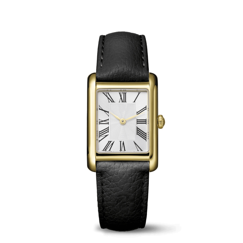 Gold case white dial