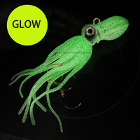 Vente en gros d'yeux 3D TPR TPE lumineux métal gabarit plomb lourd poulpe mer calmar jupe leurres de pêche 100g-450g plastique imprimé
