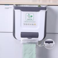 Planche à découper suspendue Conteneur à déchets Poubelle de cuisine murale pliante en plastique 10l avec fermeture en douceur