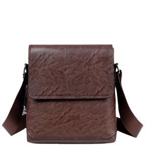 Borsa a tracolla da uomo Vintage alla moda in pelle sintetica con Logo personalizzato con patta impermeabile <span class=keywords><strong>Messenger</strong></span> con chiusura a cerniera - Product Image 5