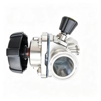 Vanne à diaphragme manuelle sanitaire en forme de U, acier inoxydable SS316L, connexion Tri-Clamp, vanne à diaphragme hygiénique pour l'industrie alimentaire
