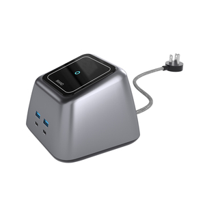 Cargador de escritorio 8 en 1 de 65W PD de aleación de aluminio con carga inalámbrica magnética universal - Product Image 1
