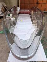 Canoë-kayak moderne en polycarbonate transparent pour la pêche en mer et le bateau de plaisance à la dérive
