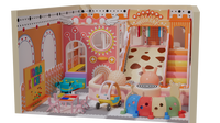 Équipement de terrain de jeu intérieur pour enfants personnalisé et coloré avec une capacité de 500 kg, marque HELLO CAT - Fournitures de parcs d'attractions en gros