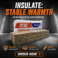 Isolation acoustique de haute qualité UL 723 d'Amérique du Nord, épaisseur R38, 12 pouces, isolation thermique ECO, laine de verre marron