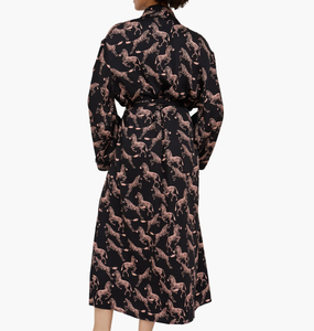 Robe de nuit longue pour femme de style <span class=keywords><strong>kimono</strong></span>, col en V, fermeture à cordon, design imprimé, peignoir élégant, pyjamas pour femmes - Product Image 4