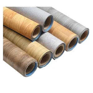 Décoration d'intérieur européenne bon marché planche de revêtement de sol en vinyle lvp rouleau de grain de bois linoléum rouleau de tapis revêtement de sol en vinyle PVC