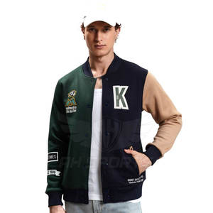 Chaqueta universitaria personalizada para hombre, cuello levantado, estilo callejero, manga larga, transpirable, a prueba de viento, alta calidad, oferta de invierno - Product Image 2