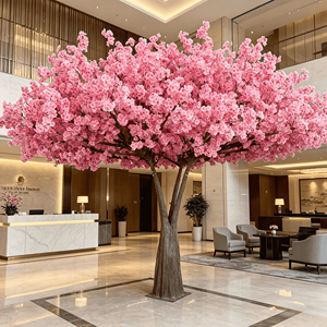 Árbol de Flores de Cerezo Artificial Grande Personalizado, Ultra Realista y Fácil de Instalar con Entrega a Domicilio para Decoración Comercial de Diseño - Product Image 1