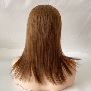 ท็อปเปอร์ผมแท้สีน้ำตาลธรรมชาติแบบ MONO Base สำหรับผู้หญิง ติดกิ๊บ 4 ตัว - Product Image 6