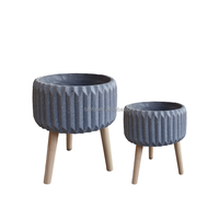 Pots de fleurs avec pieds de soutien Utilisation à domicile Soutenir les pieds en bois Style de pot de plantes