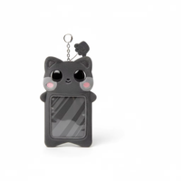 Porte-cartes photo en peluche personnalisé, porte-clés en peluche, pendentif chat en peluche, fabrication OEM ODM, vente en gros directe d'usine, fabricant B2B