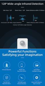 Nhà thông minh hệ thống Wifi Cảm biến chuyển động với 128 phát hiện góc & 8m phạm vi USB/Battery Powered điều khiển từ xa chuyển đổi - Product Image 3