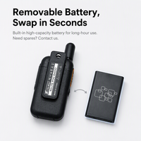 XUNLIBAO D8 Produsen OEM ODM Logo Kustom 67.5g USB Type-C Baterai Lepas Pasang Mini 4G LTE PoC Radio Walkie Talkie