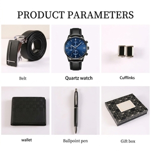 Leather <strong>Gift</strong> Set <strong>Men</strong> Wallet Belt Watch Pen Business <strong>Gift</strong> Box Christmas Fathers Day - Product Image 4