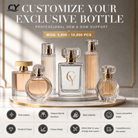 Flacon de parfum en verre à épaule plate de haute qualité 30 ml, conteneur vide multi-facettes pour emballage de parfum de marque