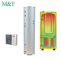 Pompe à chaleur air-eau mini-split solaire/électrique avec réservoir en acier inoxydable de 50 L pour usage domestique et hôtelier