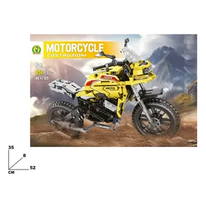 Set de Construcción de Motocicleta, 454 Piezas, Juguete de Construcción para Mayores de 6 Años, Modelo de 35x8x52 cm - Product Image 1