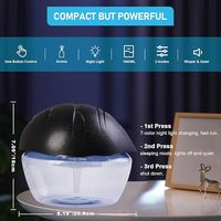 Diffuseur d'arômes et purificateur d'air à vitesse variable avec 7 couleurs et 6 LED, veilleuse aromatique, petit revitalisant d'air