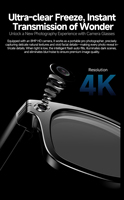 Gafas Inteligentes con 8 Millones de Píxeles, Micrófono Dual con Reducción de Ruido, Reproducción de Música y Llamadas, Gafas con Traducción Inteligente